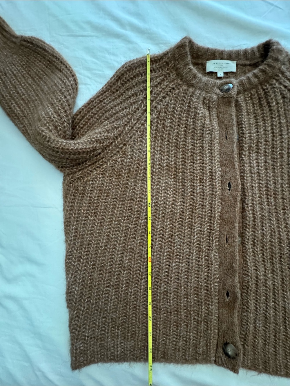 Sezane Mottled Camel Cardigan - Picture 6 of 6